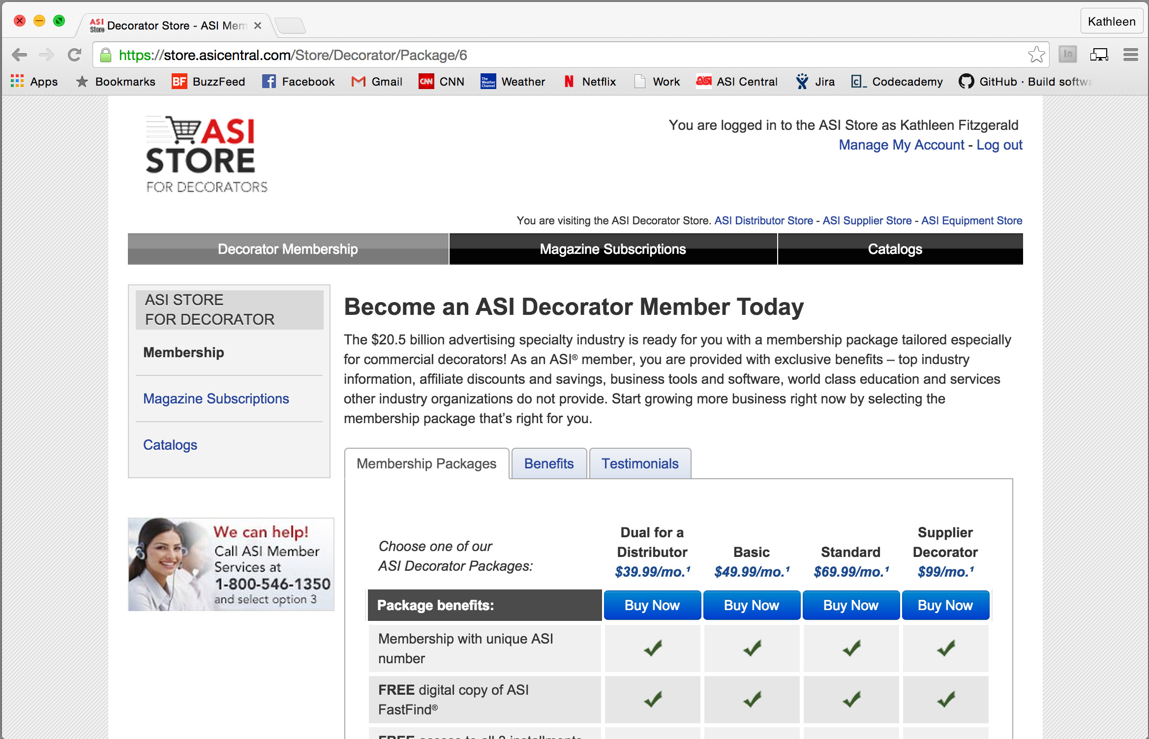 decorator membership page