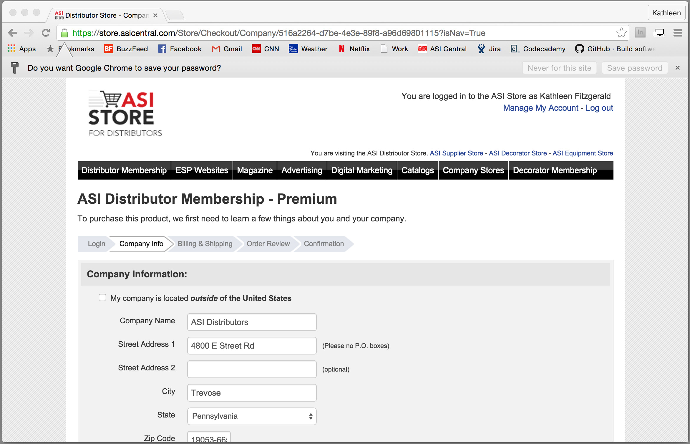 asistore checkout page